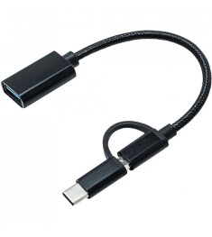 OTG-переходник XoKo AC-150 (USB3.0 - Type-C / MicroUSB) (Чёрный) AC-150-BK
