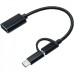 OTG-переходник XoKo AC-150 (USB3.0 - Type-C / MicroUSB) (Чёрный) AC-150-BK