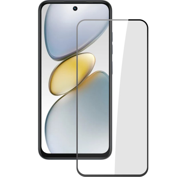 5D Стандартний Tecno Spark Go 1s Чорне захисне скло