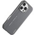 Чохол Blueo Premium Leather з MagSafe для Apple iPhone 16 Plus (Сірий)