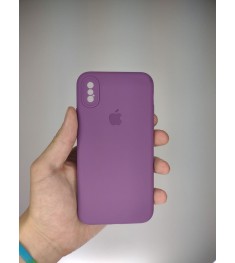 Оригінальний силіконовий чохол RoundCam для Apple iPhone X  /  XS (28) Brinjal.