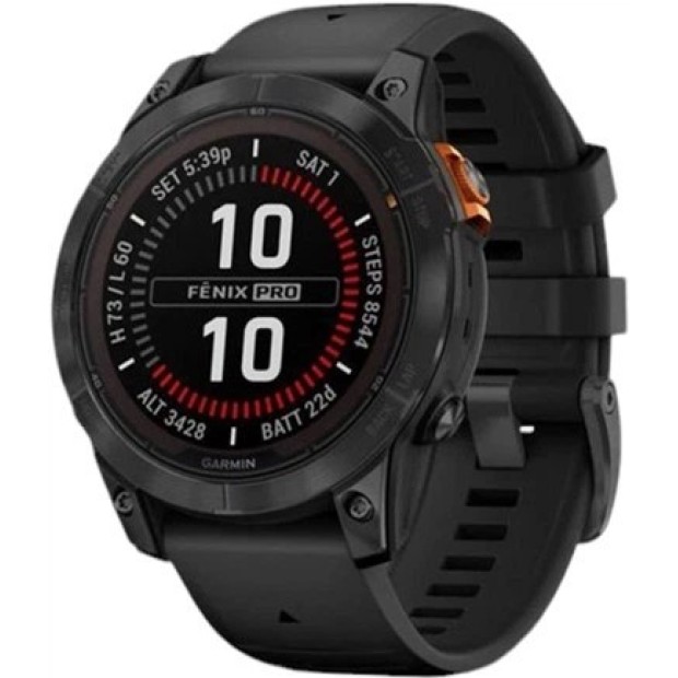 Смарт-годинник Garmin Fenix 7 (Carbon Gray) + Black Band (Grade A+) Б / У O