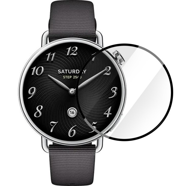 Защитное стекло 5D Xiaomi Watch S4 41mm Black