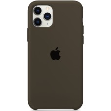 Силіконовий оригінальний чохол Apple iPhone 11 Pro (03) Темно-оливковий