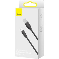 USB-кабель Baseus Jelly Liquid Silica 2.4A (1.2m) (Lightning) (Чорний) CAGD000001