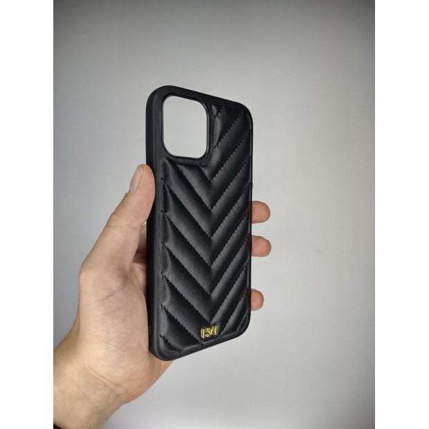 Силикон HDD YSL Apple iPhone 12 Pro Max (Чёрный)