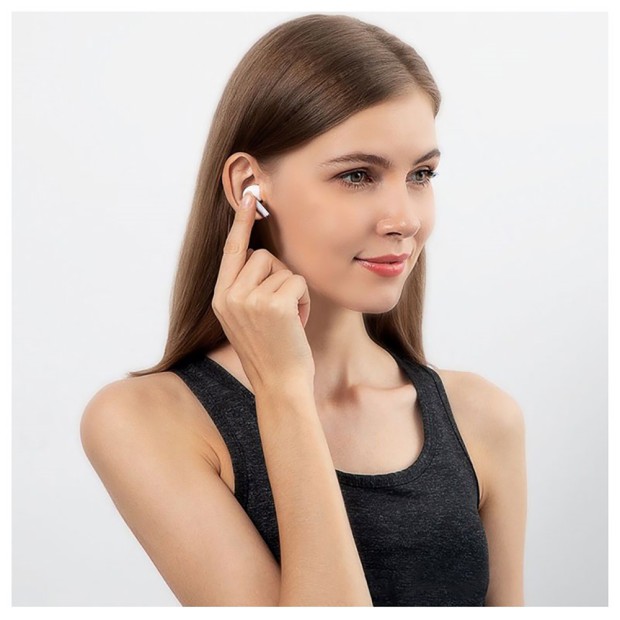 Бездротові навушники-гарнітура вакуумні Baseus Bowie Encok W3 (White)