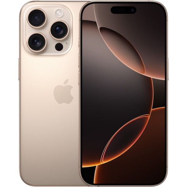 Мобильный телефон Apple iPhone 16 Pro Max 256Gb (E-Sim) (Desert Titanium) (Grade A) 92% Б/У O