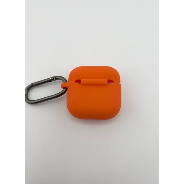 Чохол для навушників Full Silicone Case Apple AirPods 4 (18) Помаранчевий