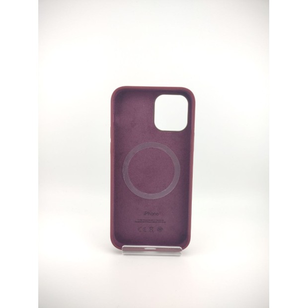 Чехол Silicone Case with MagSafe Apple iPhone 12 / 12 Pro (Plum)