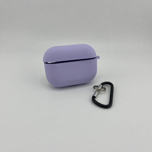 Чохол для навушників Full Silicone Case з мікрофіброю для Apple AirPods Pro (71) світлий гліцин.