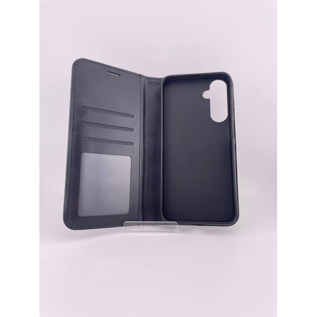 Leather Flip Case Elegant for Samsung Galaxy A25 (Black)