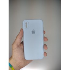 Оригінальний силіконовий чохол RoundCam для Apple iPhone X  /  XS (15) Бузковий.