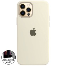 Силіконовий оригінальний чохол круглої форми для Apple iPhone 12 Pro Max (17) у кольорі Antique White.