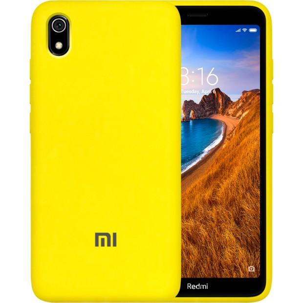 Силикон Original 360 Case Logo Xiaomi Redmi 7A (Желтый)