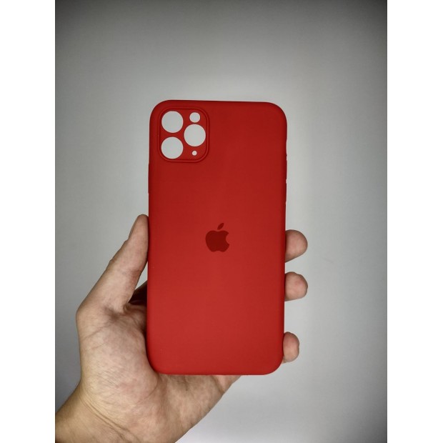 Силіконовий оригінальний чохол RoundCam для Apple iPhone 11 Pro Max (червоний, Китай)