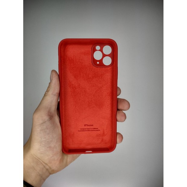 Силіконовий оригінальний чохол RoundCam для Apple iPhone 11 Pro Max (червоний, Китай)