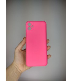 Силикон Original Case Samsung Galaxy A04E (2022) (ShutCam) (Малиновый)