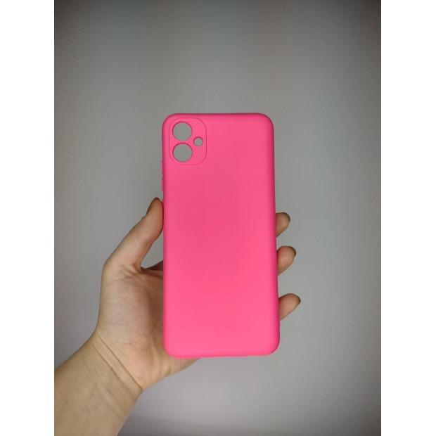 Силикон Original Case Samsung Galaxy A04E (2022) (ShutCam) (Малиновый)