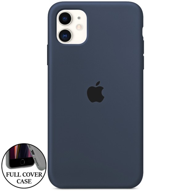 Силіконовий оригінальний круглий чохол для Apple iPhone 11 (09) в кольорі Midnight Blue