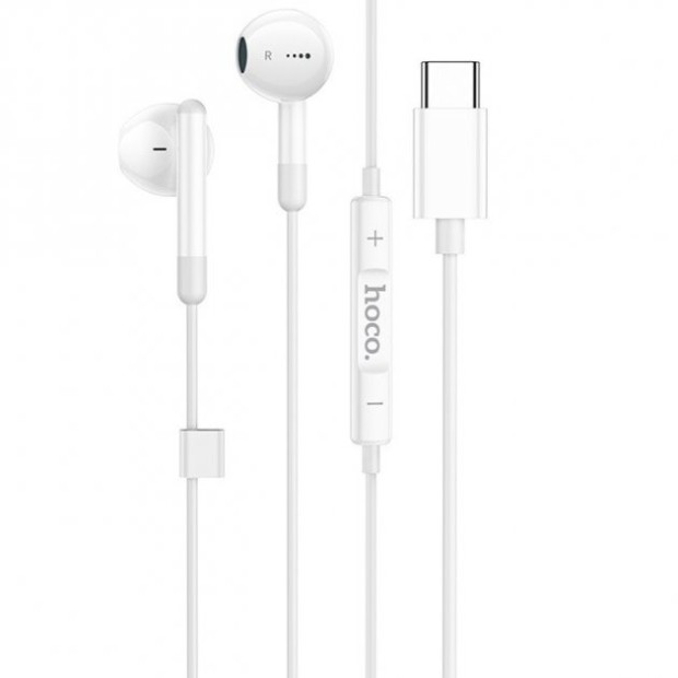 Проводные наушники-гарнитура вкладыши Hoco M93 (Type-C) (Белый) Проводные наушники-гарнитура вкладыши Hoco M93 (Type-C) (Белый)