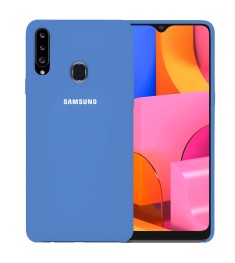 Силіконовий чохол Original Case Logo для Samsung Galaxy A20S (2019) (Кобальтовий..