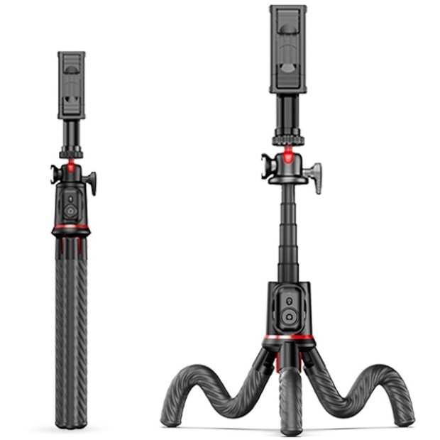 Штатив Rtako C03 Octopus Extendable Tripod Selfie Stick (Black)