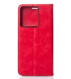 Чехол-книжка Elegant Original Xiaomi Redmi Note 14 Pro 4G (Тёмно-красный)