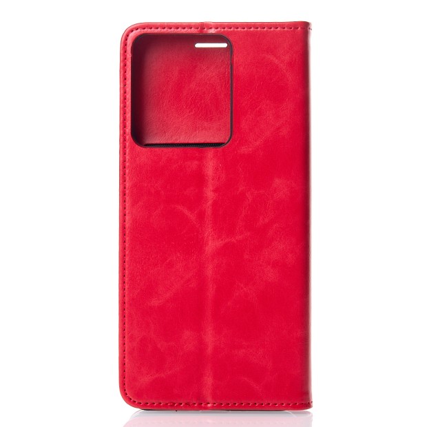Чехол-книжка Elegant Original Xiaomi Redmi Note 14 Pro 4G (Тёмно-красный)