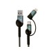 USB-кабель Budi DC231TL10B 2in1 3A (1m) (USB to Type-C/Lightning) (Чёрный) U