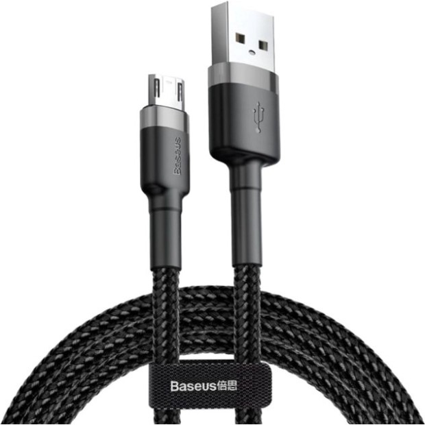USB-кабель Baseus Cafule Special Edition 2A (3m) (MicroUSB) (Чёрный/Серый) CAMKLF-HG1