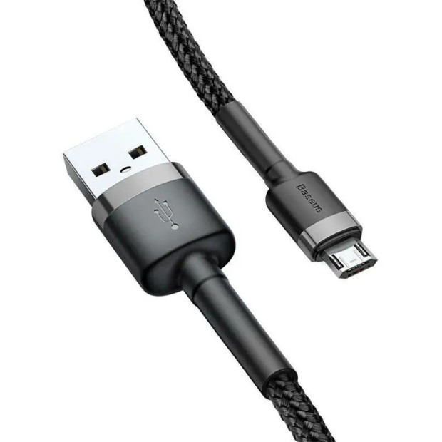 USB-кабель Baseus Cafule Special Edition 2A (3m) (MicroUSB) (Чёрный/Серый) CAMKLF-HG1