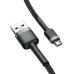 USB-кабель Baseus Cafule Special Edition 2A (3m) (MicroUSB) (Чёрный/Серый) CAMKLF-HG1