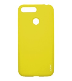 Жовтий силіконовий чохол iNavi Color для Huawei Y6 Prime (2018)  /  Honor 7A Pro..