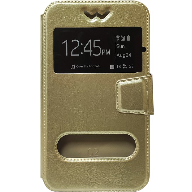 Чехол-книжка Universal Slide 4.8-5.3 (Золотой)