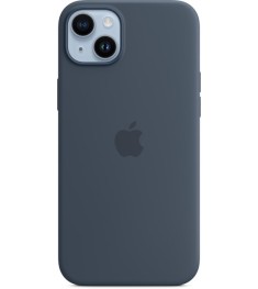 Силіконовий оригінальний чохол круглої форми для Apple iPhone 15 (09) Темно-сині..