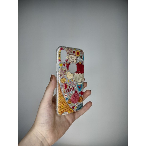 Силикон Glitter Apple iPhone X / XS (Paris)