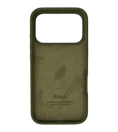 Силіконовий оригінальний круглий чохол Apple iPhone 17 Pro (55) чорнувато-зелени..