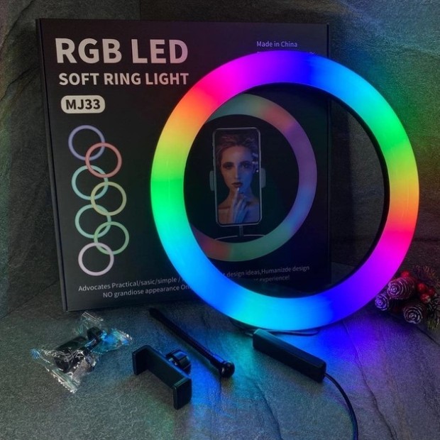 Набор для съемки LED-лампа MJ-33 (33cm) RGB (Чёрный)