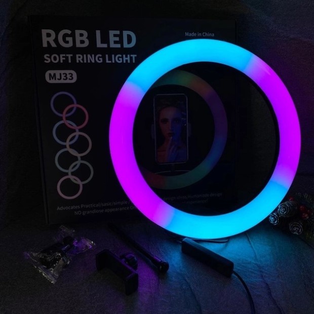 Набор для съемки LED-лампа MJ-33 (33cm) RGB (Чёрный)