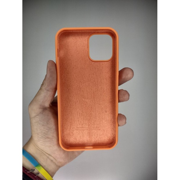 Силіконовий оригінальний чохол для Apple iPhone 12  /  12 Pro (11) Персикового кольору.