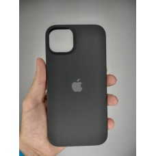 Силикон Original Round Case Apple iPhone 15 Plus (07) Black