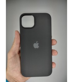 Силіконовий оригінальний чохол круглої форми для Apple iPhone 15 Plus (07) Чорни..