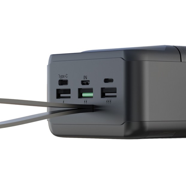 Зовнішній акумулятор XO PR160 80000mAh PD 20W + QC 22.5W (чорний) XK Зовнішній акумулятор XO PR160 80000mAh PD 20W + QC 22.5W (чорний) XK