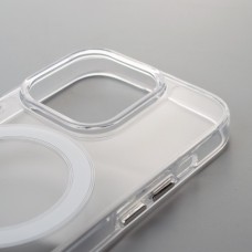 Силіконовий чохол Space Case MagSafe Apple iPhone 14 Pro Max (Прозорий)
