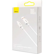 USB-кабель Baseus Superior 100W (2м) (Type-C to Type-C) (Білий) CATYS-C02