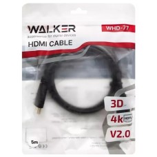 Кабель Walker WHD-77 HDMI - HDMI 2.0 4K (5m)