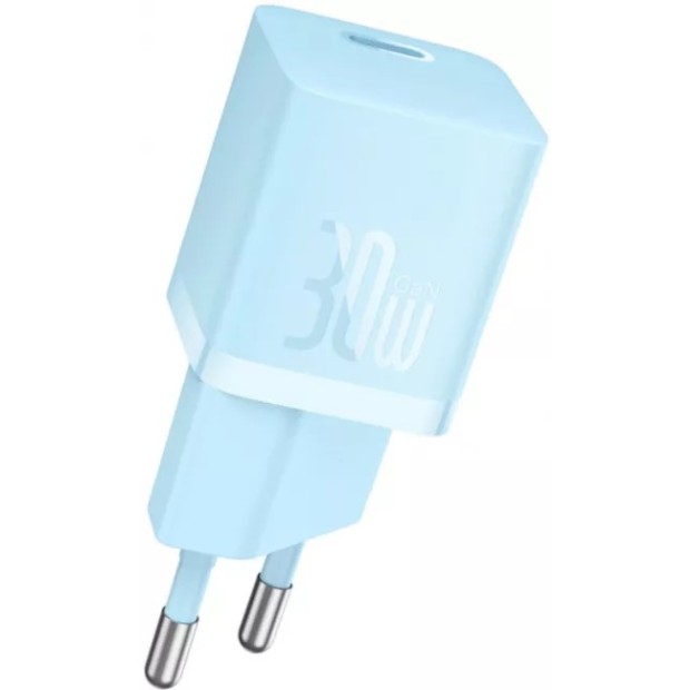 СЗУ-адаптер Baseus GaN5 30W (1Type-C) (Голубой) CCGN070603