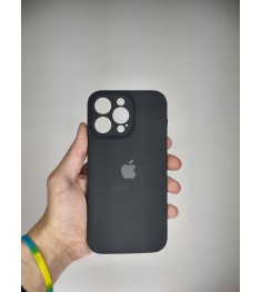 Силіконовий оригінальний круглий чохол для Apple iPhone 14 Pro Max (07) чорний