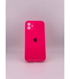 Силіконовий оригінальний чохол RoundCam для Apple iPhone 12 (31) рожевий Barbie...